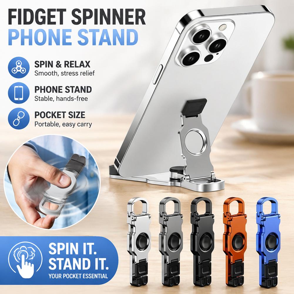 Desk Accessories - ที่วางโทรศัพท์แบบพับได้สำหรับตั้งโต๊ะ วัสดุโลหะ ใช้ได้กับ iPhone 18 17