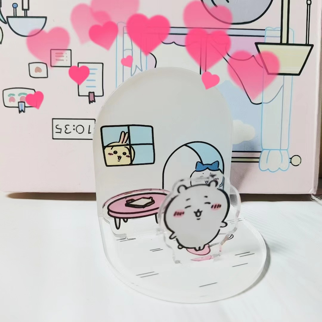 Desk Accessories - ป้ายอะคริลิกน่ารัก ตกแต่งโต๊ะทำงาน ลายการ์ตูน DIY เรียบง่าย แข็งแรง
