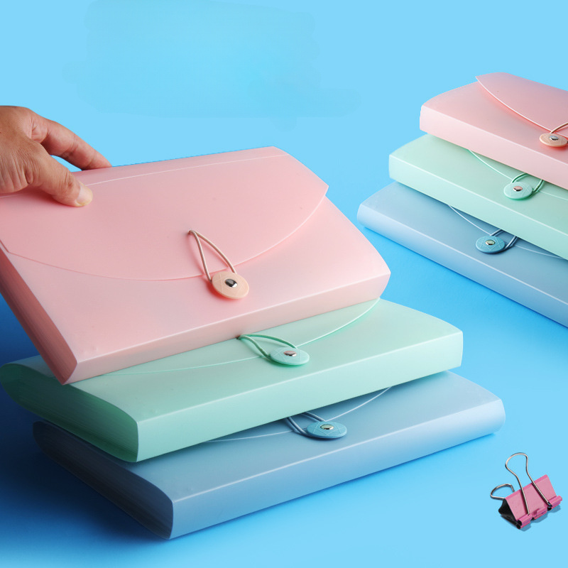 Expandable Accordion File Folder 13 Pockets - แฟ้มเอกสารแบบขยายได้ 13 ช่อง, แฟ้มจัดเอกสารแบบพับได้พร้อมสายรัด, สำหรับสำนักงาน โรงเรียน