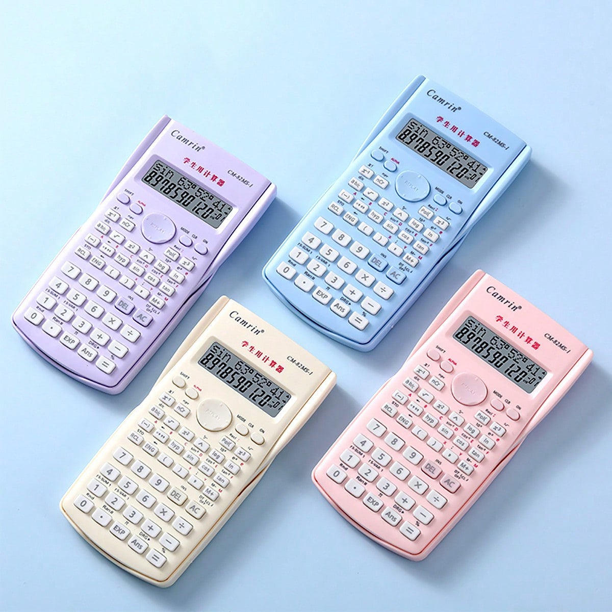 Scientific Calculator For Secondary School - เครื่องคิดเลขวิทยาศาสตร์อเนกประสงค์หลากสี 1 ชิ้น สำหรับนักเรียน หน้าจอคู่ เหมาะสำหรับการสอบและเป็นของใช้ต้อนรับเปิดเทอม