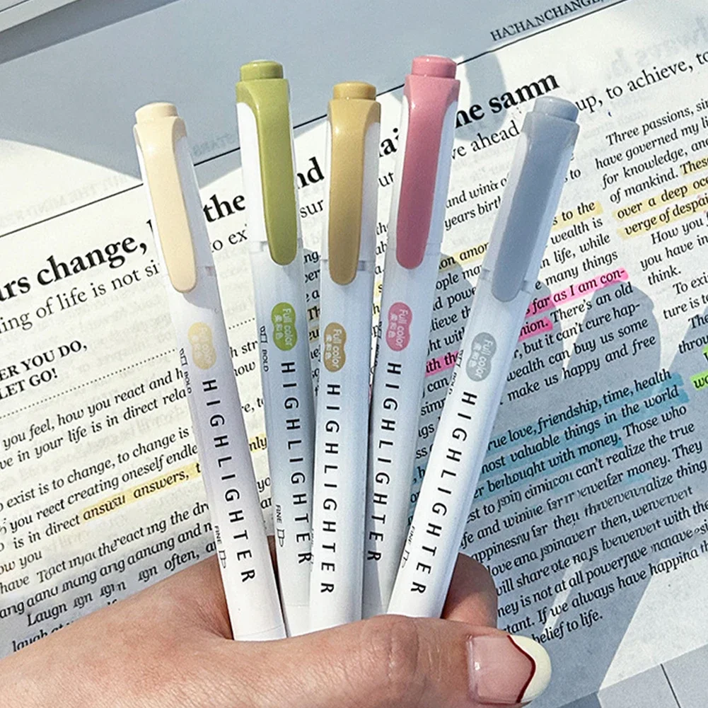 5pcs Pastel Highlighters สี Du - Pastel Highlighter Set Double Ended บทวิจารณ์และราคา