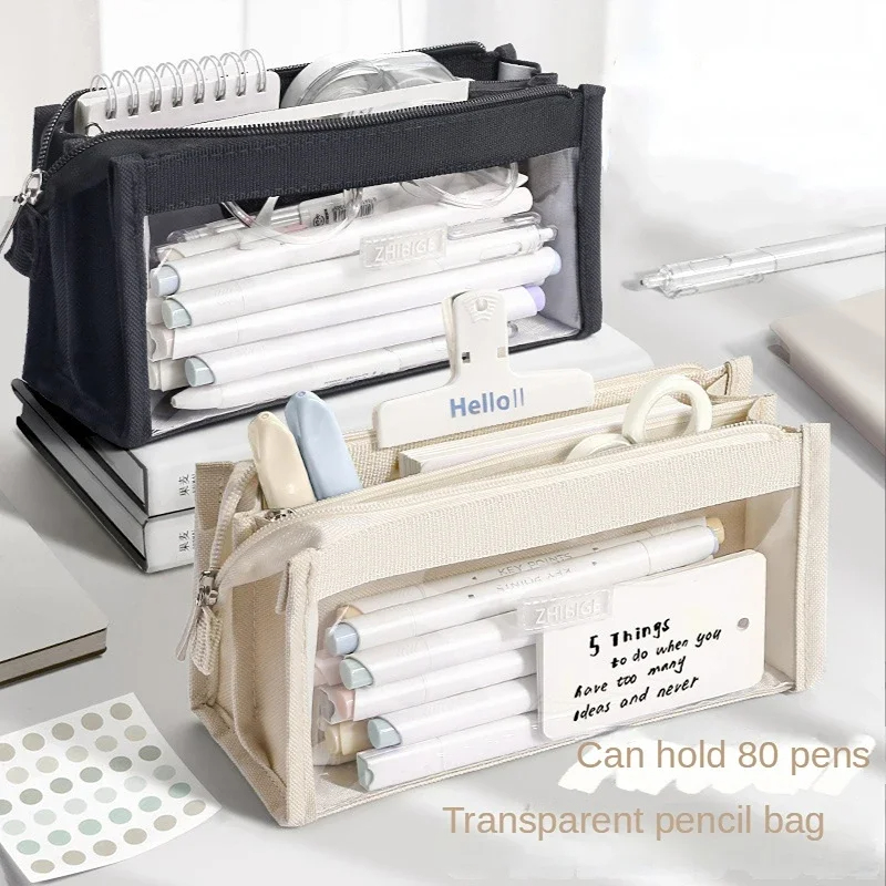 6 ชั้นขนาดใหญ่ความจุกระเป๋าดิน - Aesthetic Large Pencil Case Pouch บทวิจารณ์และราคา