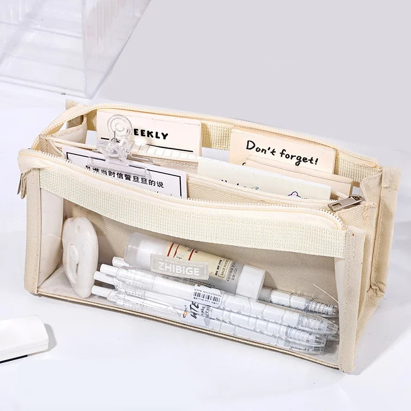 6 ชั้นขนาดใหญ่ความจุกระเป๋าดิน - Aesthetic Large Pencil Case Pouch บทวิจารณ์และราคา
