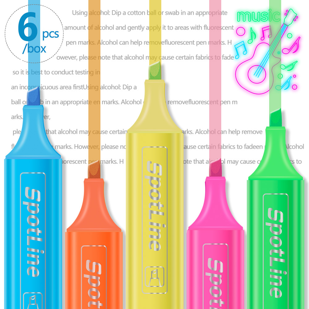 ปากกาเน้นข้อความสีพาสเทลแบนสีห - Pastel Highlighter Set Double Ended บทวิจารณ์และราคา