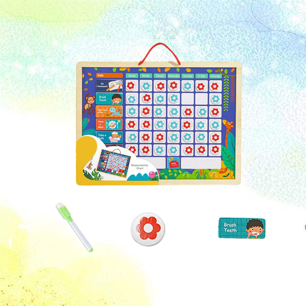 แผนภูมิความรับผิดชอบแบบแม่เหล็ - Kids Magnetic Reward Chart Board บทวิจารณ์และราคา