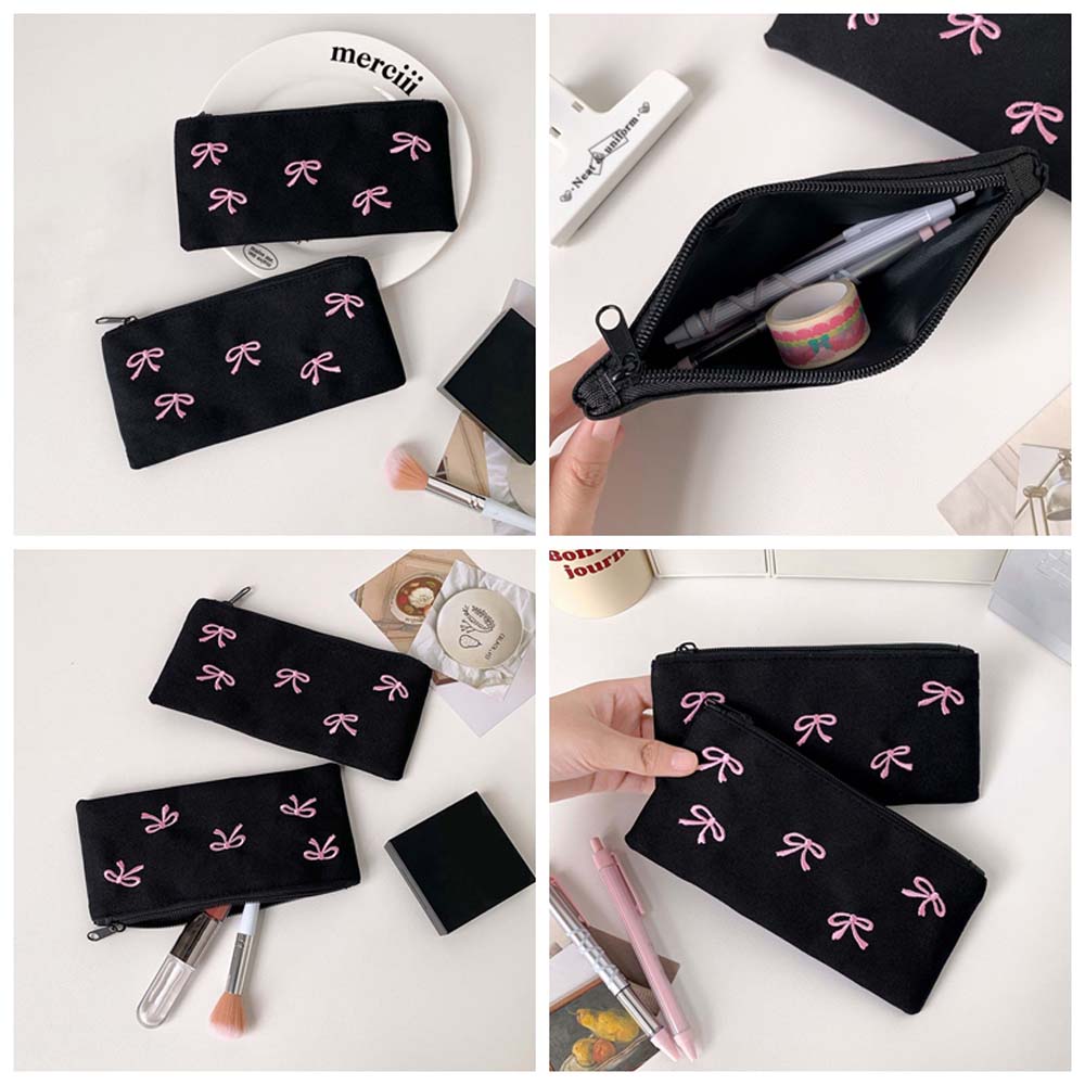 กระเป๋าเครื่องเขียนโบว์น่ารัก  - Aesthetic Large Pencil Case Pouch บทวิจารณ์และราคา