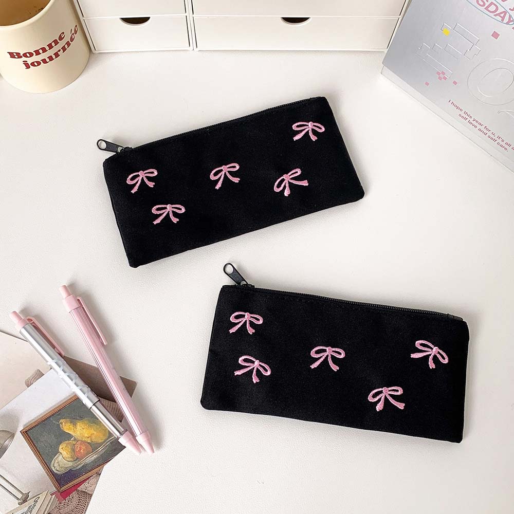 กระเป๋าเครื่องเขียนโบว์น่ารัก  - Aesthetic Large Pencil Case Pouch บทวิจารณ์และราคา