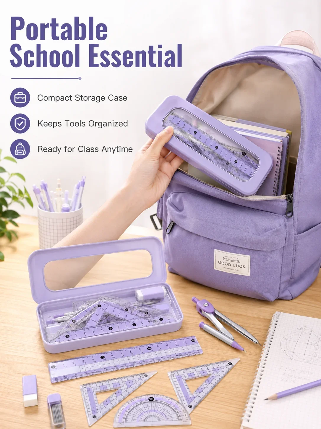 ชุดเครื่องมือเรขาคณิต 8 ชิ้นสำ - Math Geometry Set With Compass บทวิจารณ์และราคา