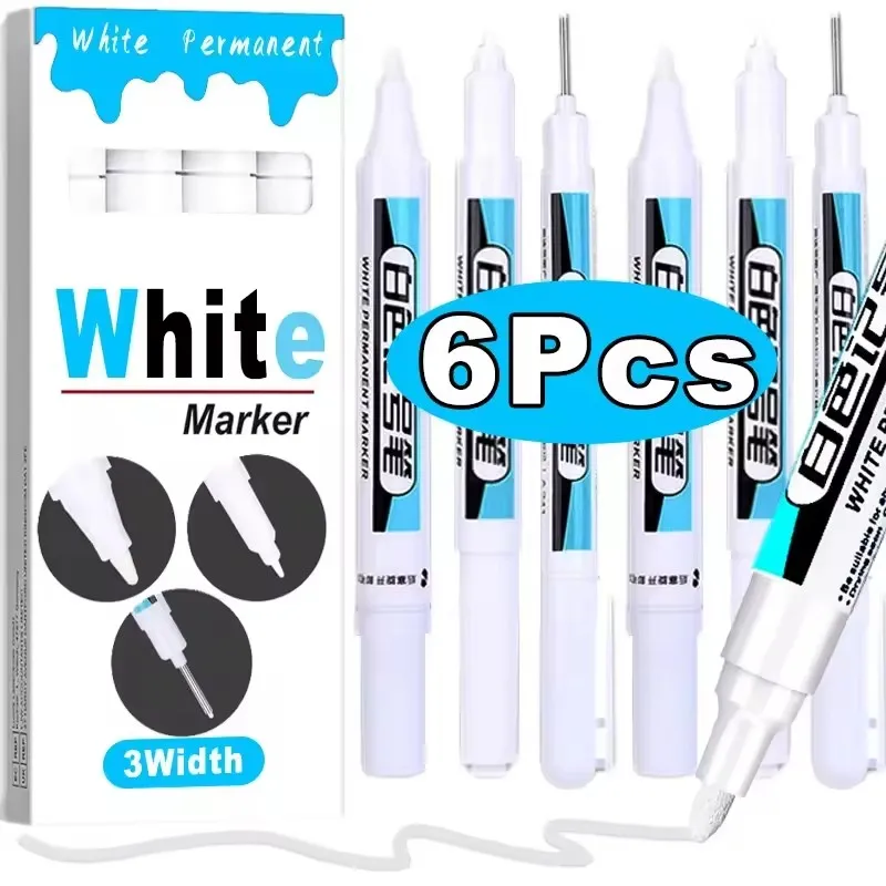 ปากกามาร์คเกอร์สีขาวแบบถาวร ขน - Stationery บทวิจารณ์และราคา