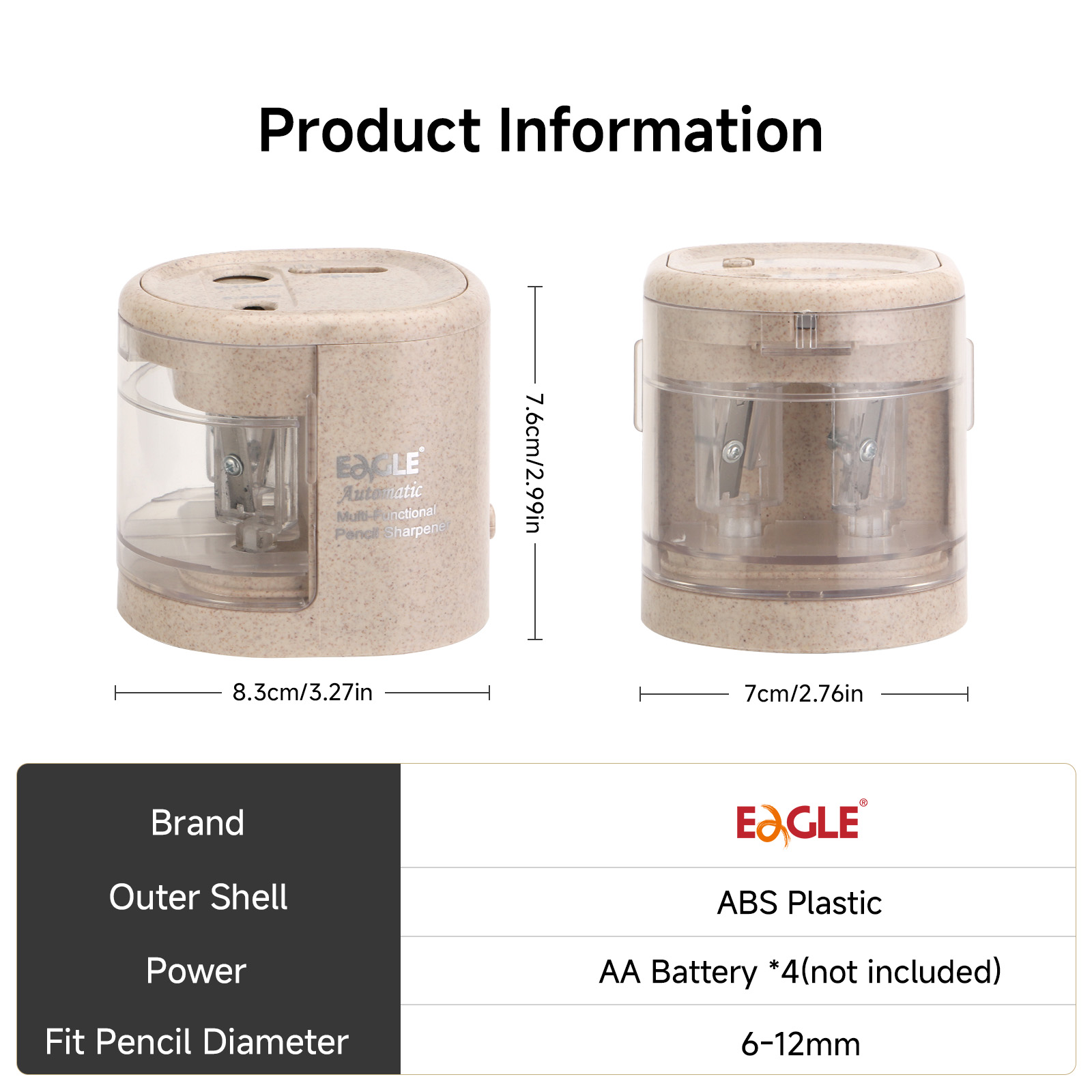 เครื่องเหลาดินสออัตโนมัติ EAGL - Electric Pencil Sharpener Usb บทวิจารณ์และราคา