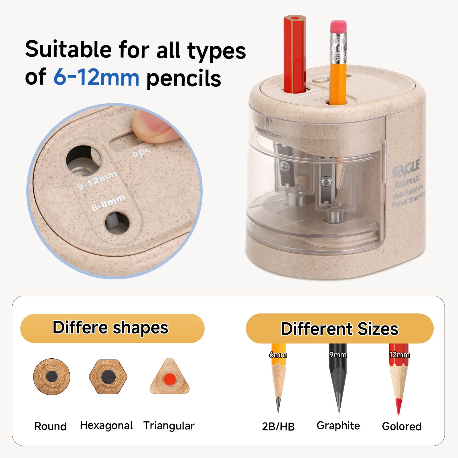 เครื่องเหลาดินสออัตโนมัติ EAGL - Electric Pencil Sharpener Usb บทวิจารณ์และราคา