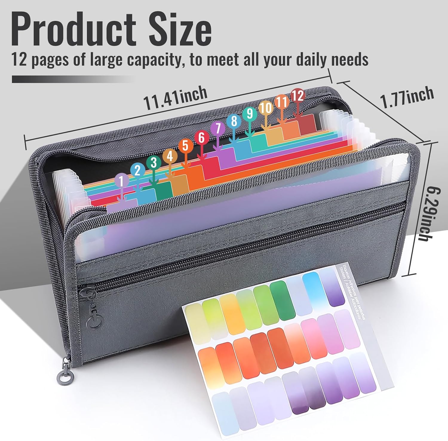 แฟ้มใส่เอกสารแบบพับได้ขนาดเล็ก - Expandable Accordion File Folder 13 Pockets บทวิจารณ์และราคา