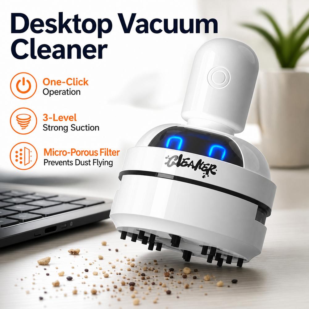 เครื่องดูดฝุ่นขนาดเล็กแบบพกพาไ - Mini Desktop Vacuum Cleaner For Eraser Dust บทวิจารณ์และราคา