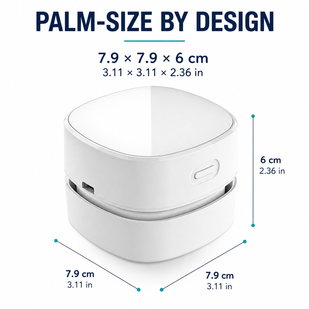 เครื่องดูดฝุ่นแบบพกพาสำหรับโต๊ - Mini Desktop Vacuum Cleaner For Eraser Dust บทวิจารณ์และราคา