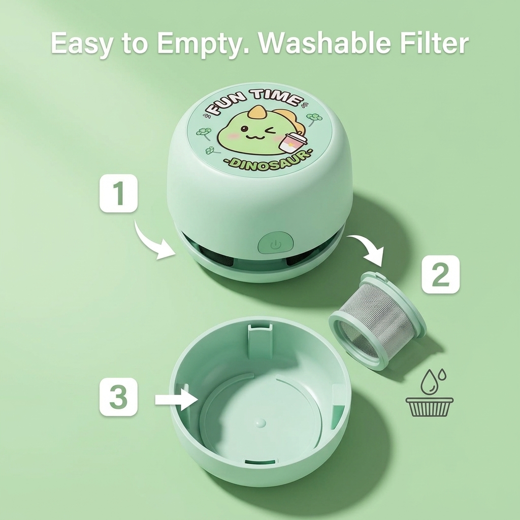 เครื่องดูดฝุ่นตั้งโต๊ะขนาดเล็ก - Mini Desktop Vacuum Cleaner For Eraser Dust บทวิจารณ์และราคา