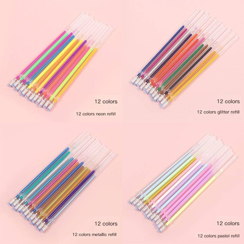 ชุดเติมปากกาเจล 12/100 สี Glit - Pastel Highlighter Set Double Ended บทวิจารณ์และราคา