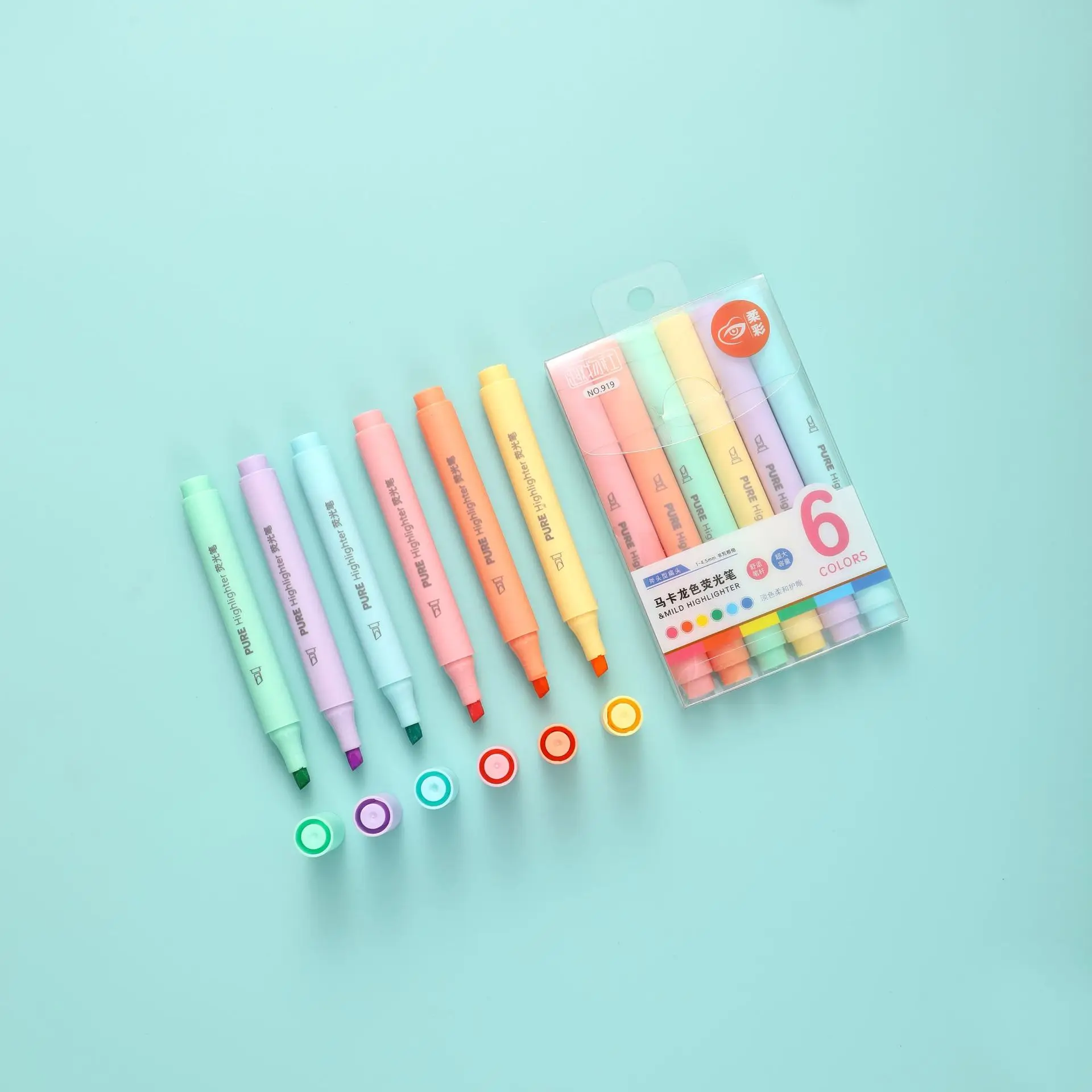 ปากกาไฮไลท์เตอร์สีพาสเทล 6 ชิ้ - Pastel Highlighter Set Double Ended บทวิจารณ์และราคา